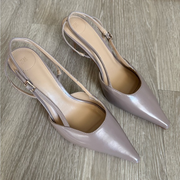 H&M Taupe Slingback Heels - Picture 1 of 4